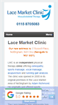 Mobile Screenshot of lacemarketclinic.co.uk